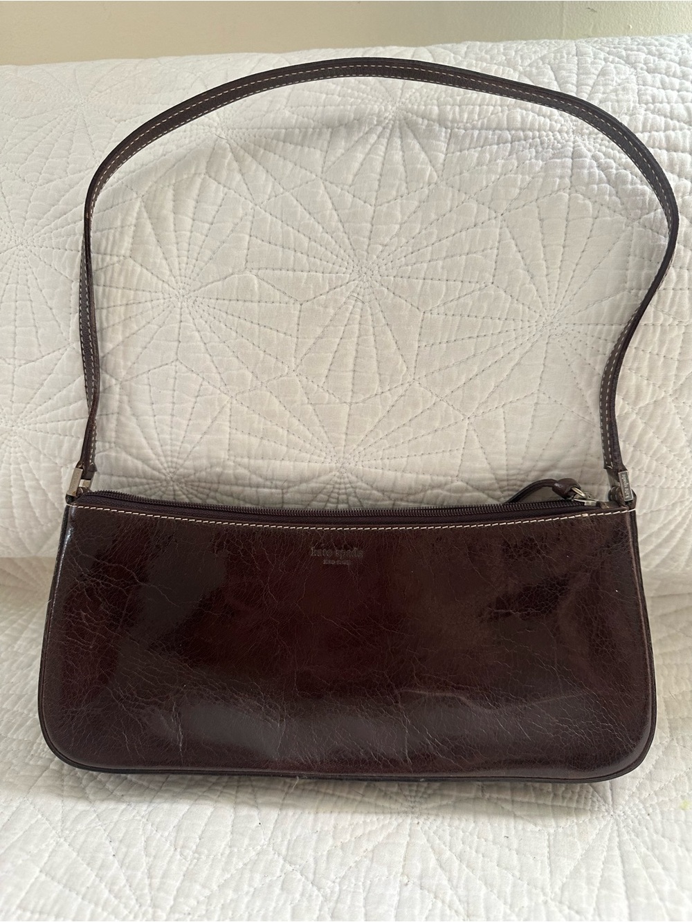 Kate Spade Vintage Small Shoulder Bag in Dark 
Brown Leather